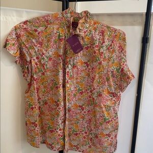 J. Crew Liberty Multicolor Floral Button-Up Shirt NWT